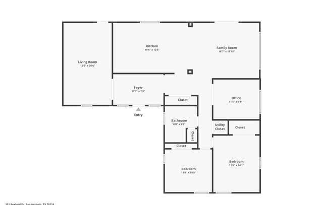 2-bedroom rental at 351 Rexford Dr in San Antonio, TX — photo 2