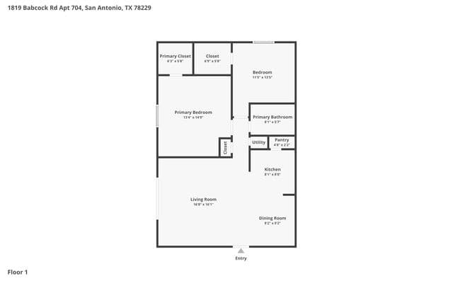 2-bedroom rental at 1819 Babcock Unit 411 in San Antonio, TX — photo 3