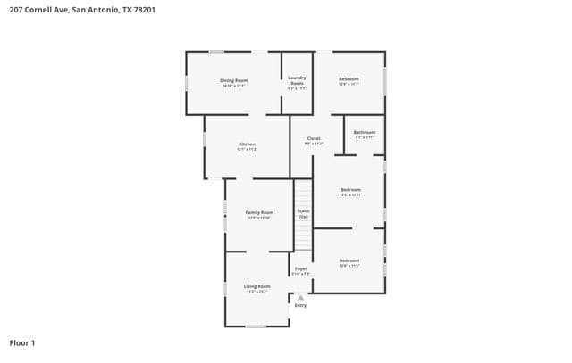rental at 207 Cornell Ave in San Antonio, TX — photo 4