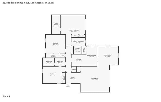 3-bedroom rental at 3678 Hidden Dr Unit 905 in San Antonio, TX — photo 2