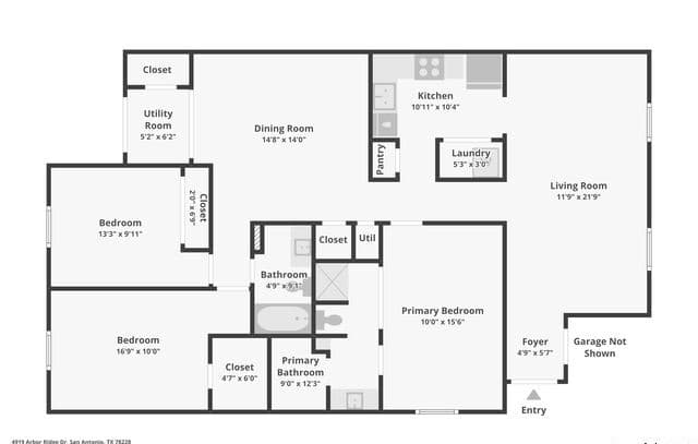 3-bedroom rental at 4919 Arbor Ridge Dr in San Antonio, TX — photo 3