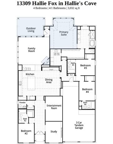 4-bedroom rental at 13309 Hallie Fox in Schertz, TX — photo 3