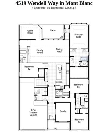 4-bedroom rental at 4519 Wendell Way in Schertz, TX — photo 2