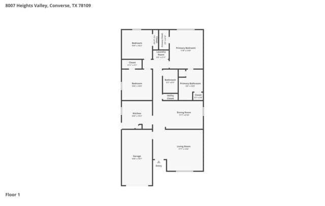 3-bedroom rental at 8007 Heights Vly in Converse, TX — photo 2